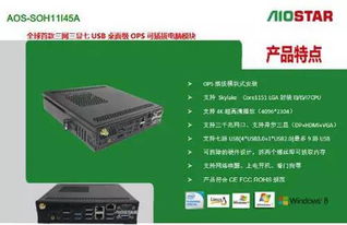 愛鑫微電子發(fā)布全球首款三網(wǎng)三顯intelskylakeh110系列ops插拔式電腦